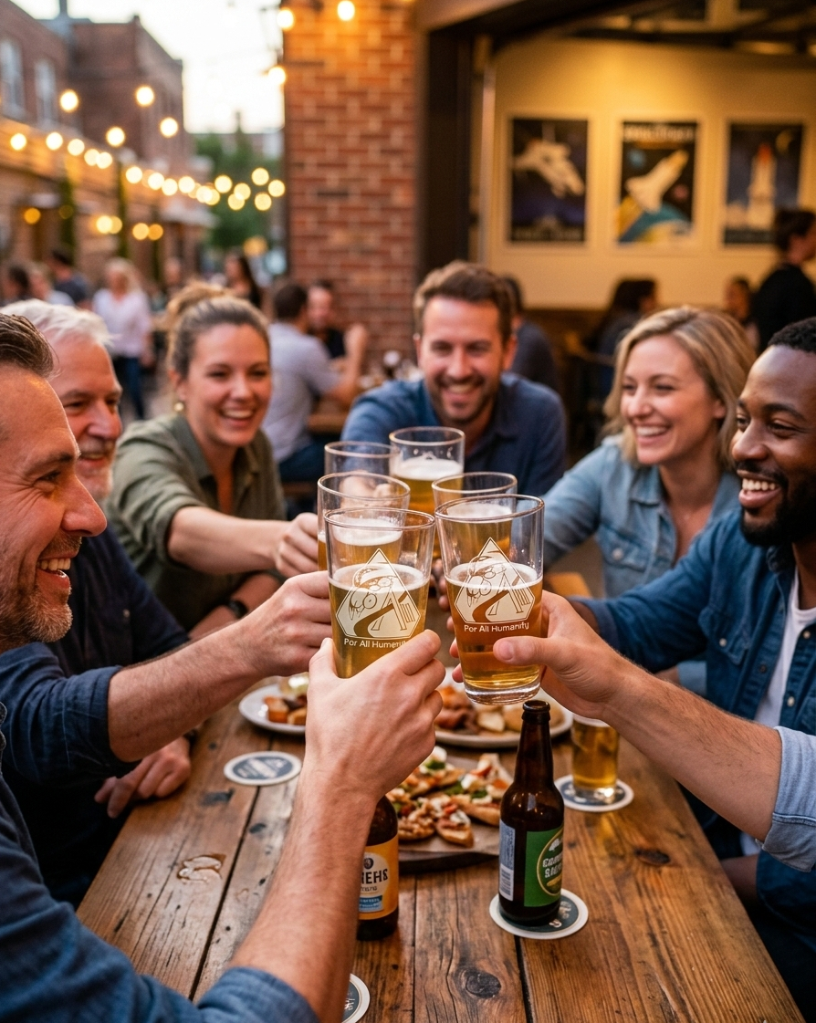 Artemis II Etched Pint Glass — 16oz