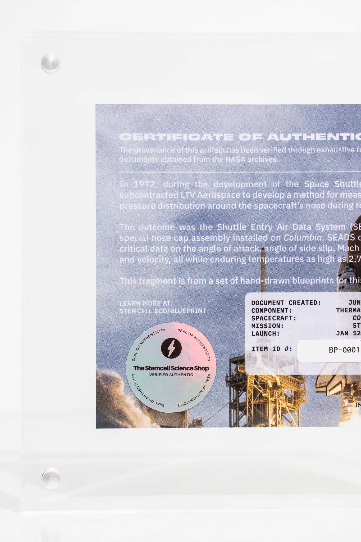 NASA Space Shuttle Blueprint Fragment